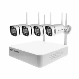 4 Channel Wi-Fi Security Camera Kit, 2MP Wireless Cameras + NVR