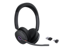 Yealink BH74-CH-UC-C/A Wireless (Bh74) UC Stereo BT Anc Headset, Chargestand, Bt51, Black, C TO A Adapter